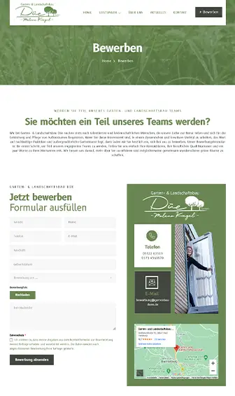 Sympic Webdesign Referenzen Gartenbau Düe Bewerben