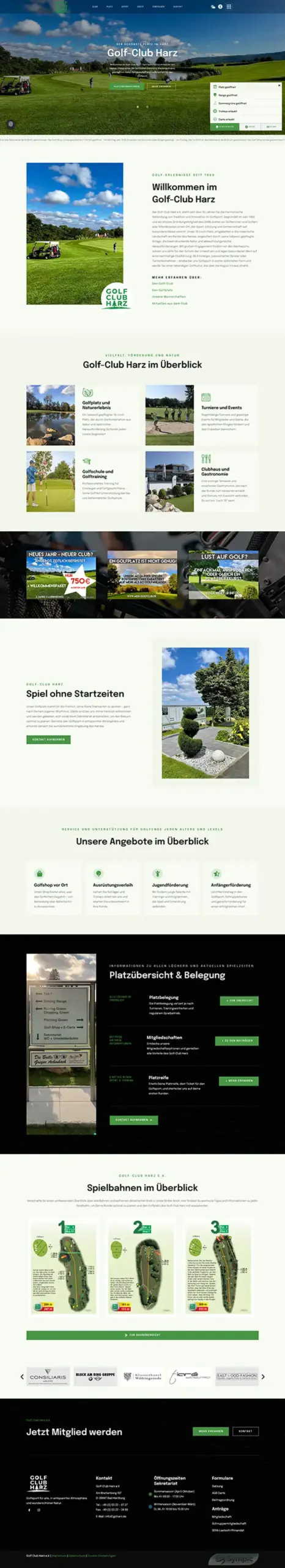 Golf Club Harz Sympic Webdesign Referenz