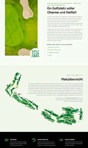 Golf Club Harz Sympic Webdesign Referenz Platzuebersicht